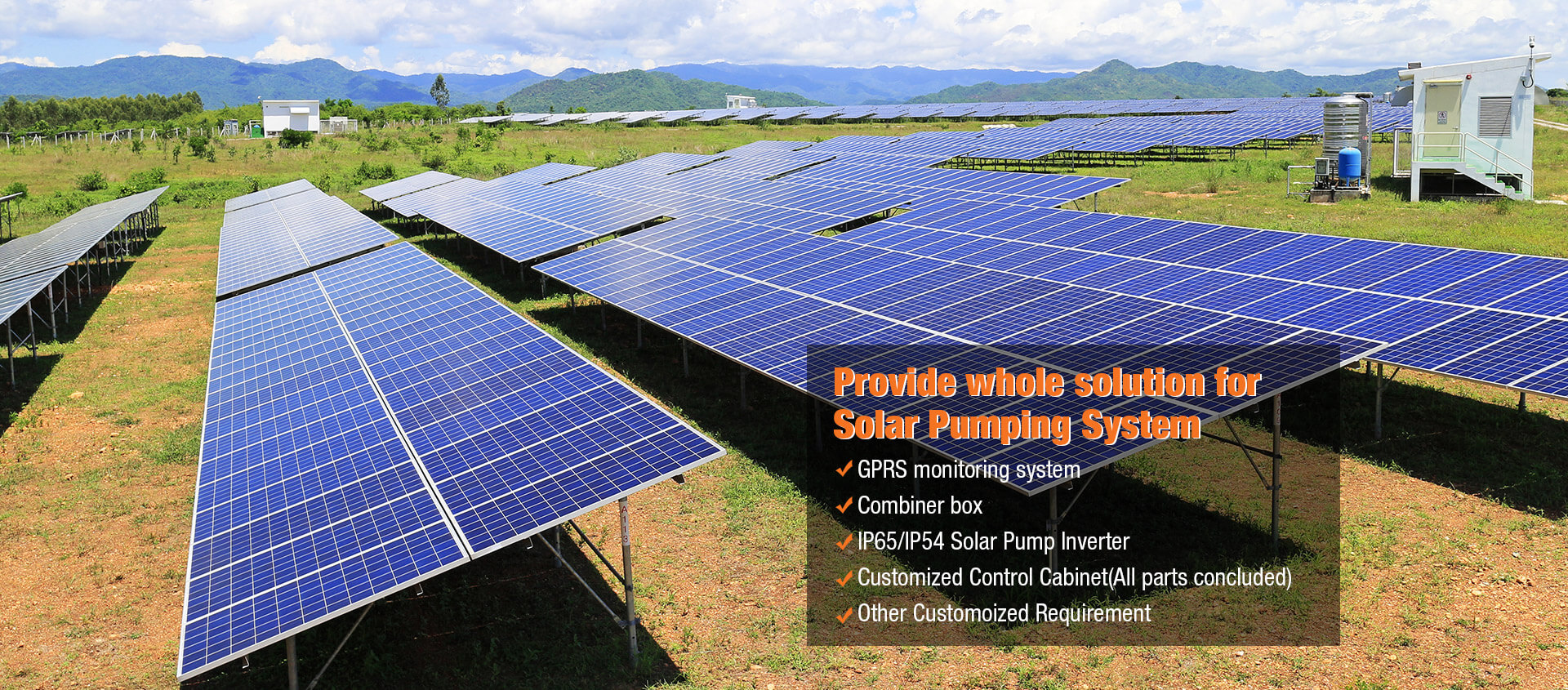 Provide whole solution for  Solar Pumping System